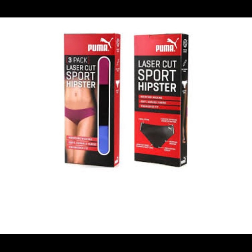 Puma Laser Cut Sport Hipster Panty (3 pack)